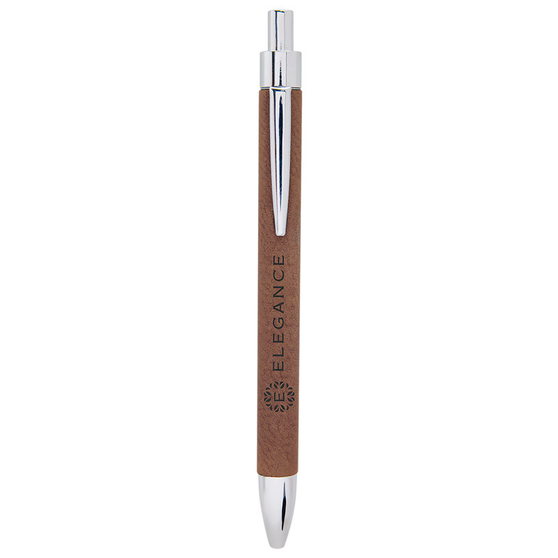Dark Brown Leatherette Pen with Black Ink