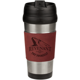 16 oz. Stainless Steel Travel Mug with Rose Leatherette Grip