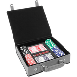 Gray Leatherette 100-Chip Poker Set