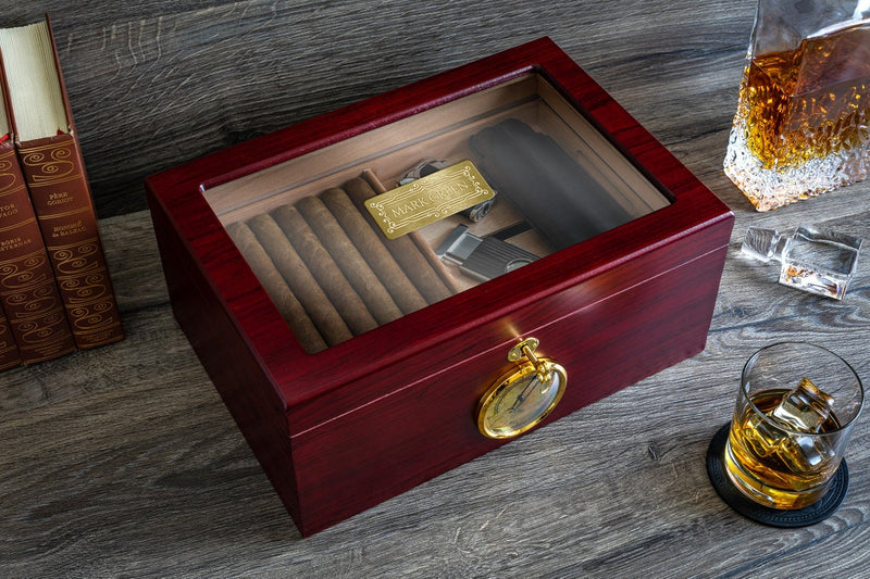 BIG and Heavy Glass top cigar humidor