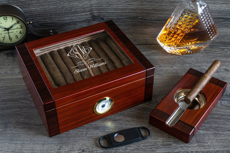 Beveled Glass Top Cigar Humidor