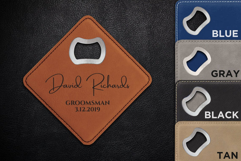 Coaster with bottle opener