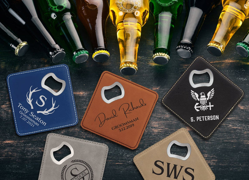 Coaster with bottle opener