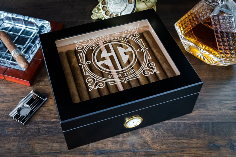 Glass Top Humidor Box