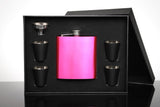 Custom Hot Pink Flask Set