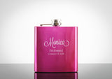 Personalized Pink Flask - 6 oz